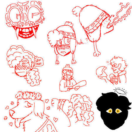 hlvrai college demon au doodles