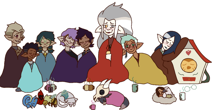 owl house characters having a much needed rest 💜