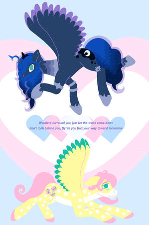 my pride drawing of cosmos and critterspeak :]