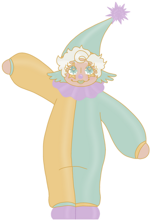 little clown aziraphale :p