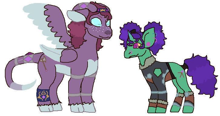 koralei and ena as ponies